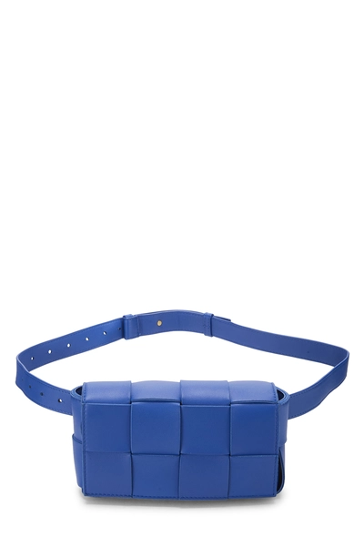 Bottega Veneta Blue Maxi Intrecciato Cassette Belt Bag Mini