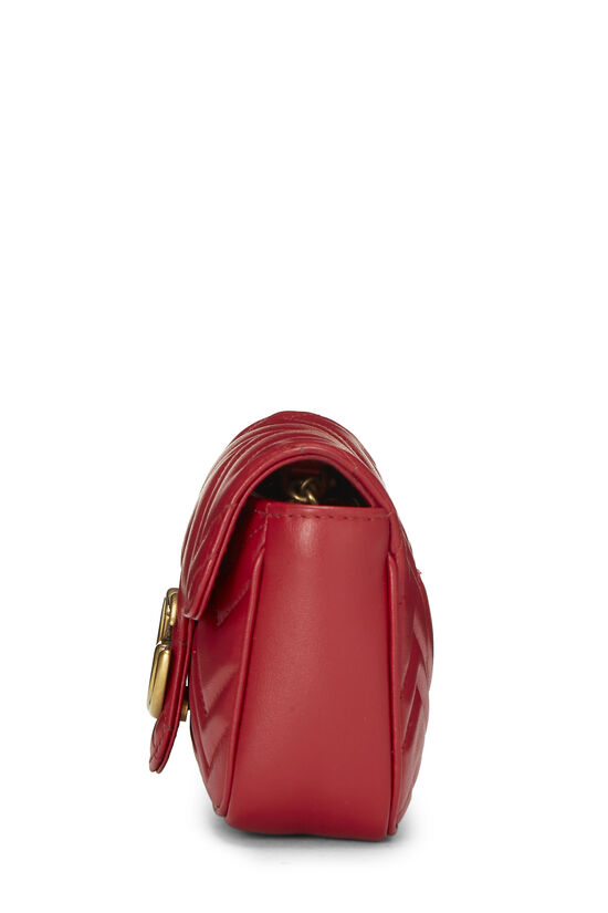 Red Leather GG Marmont Crossbody Super Mini, , large image number 2