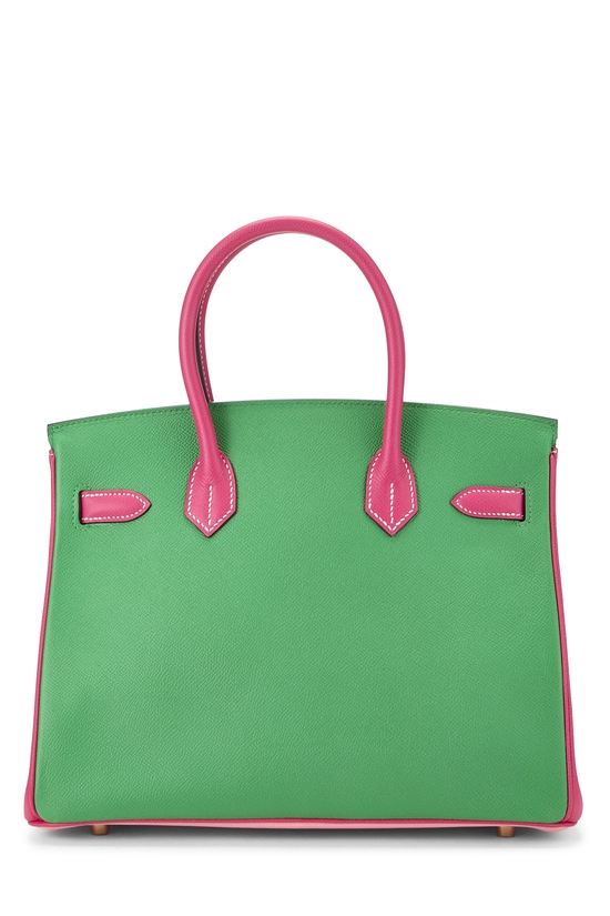 Rose Confetti, Rose Tyrien, Bambou Epsom Horseshoe Birkin 30, , large image number 3