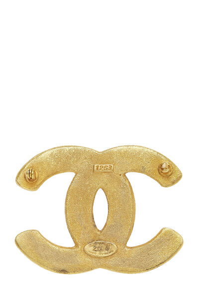 Gold Stamped 'CC' Pin Large, , large