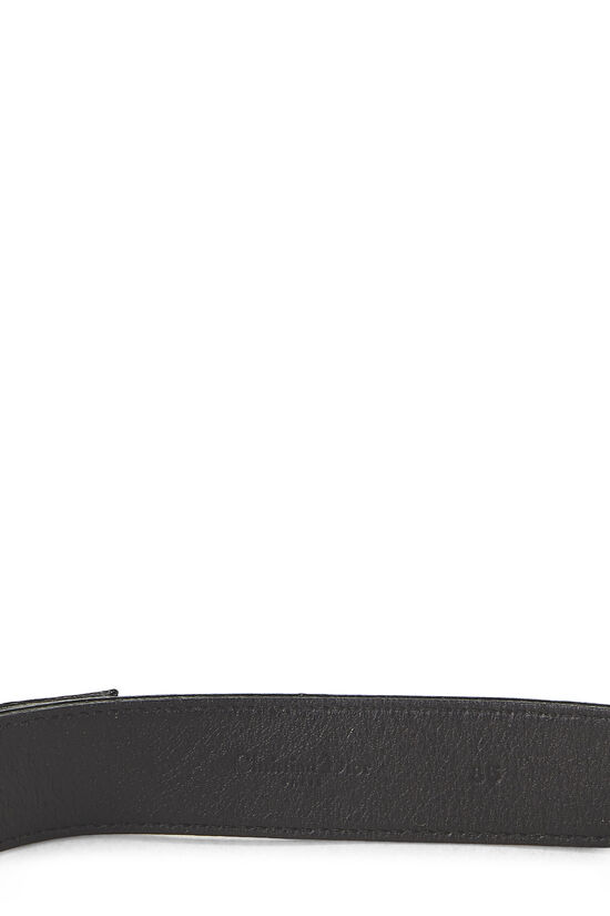 Black Leather Logo Belt, , large image number 3
