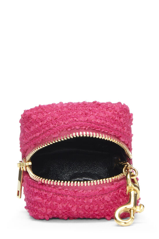 YSL Pink Tweed Jamie Cube Bag Charm QTA4L34FPB000