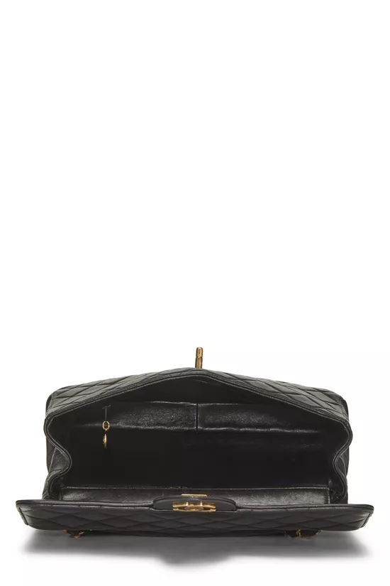 Black Quilted Lambskin Double Sided Classic Flap Medium, , large image number 5