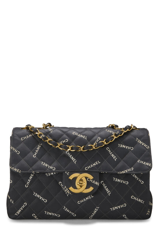 Black Logo Canvas Half Flap Maxi, , large image number 0