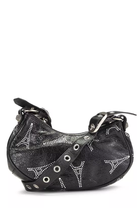 Black Embellished Le Cagole Shoulder Bag XS, , large image number 3