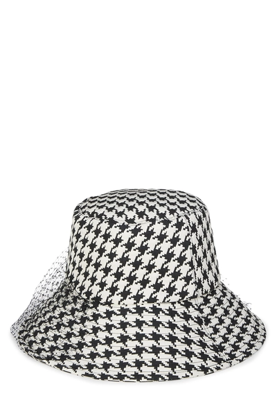 Black & White Houndstooth Bucket Hat, , large