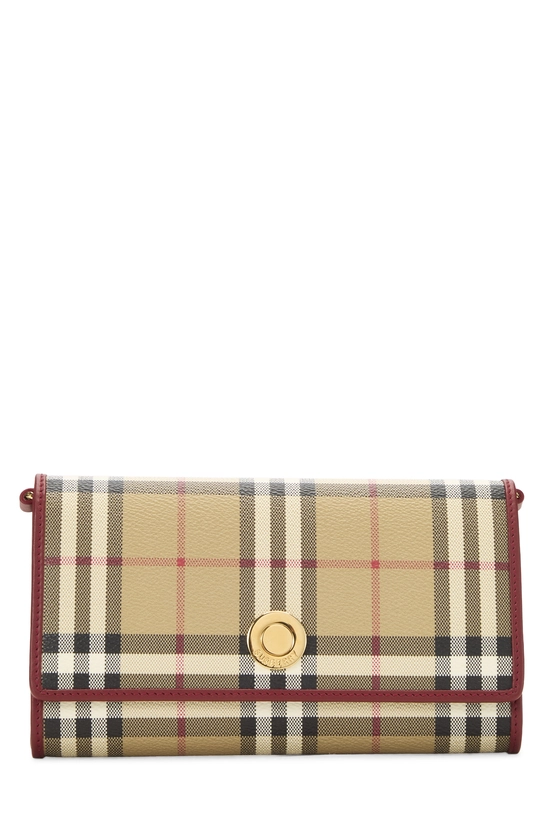 Red House Check Coated Canvas Hannah Wallet On Chain (WOC), , large image number 0