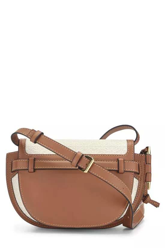 Brown Logo Jacquard Canvas Gate Dual Bag Mini, , large image number 3