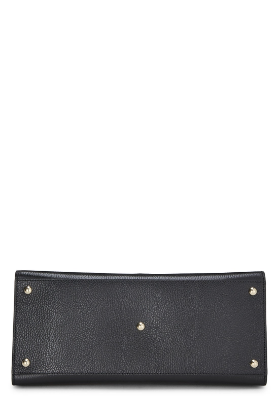 Black Grained Leather Soho Handbag, , large image number 4