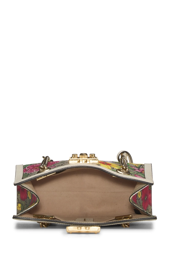 White GG Supreme Flora Padlock Tote Small, , large image number 5