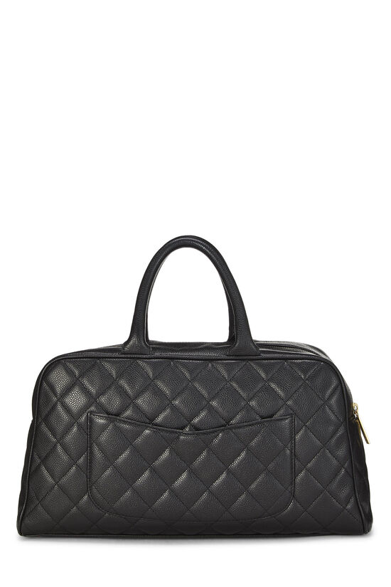 Chanel Black Quilted Leather Chain Around Bowler Bag 6cas624