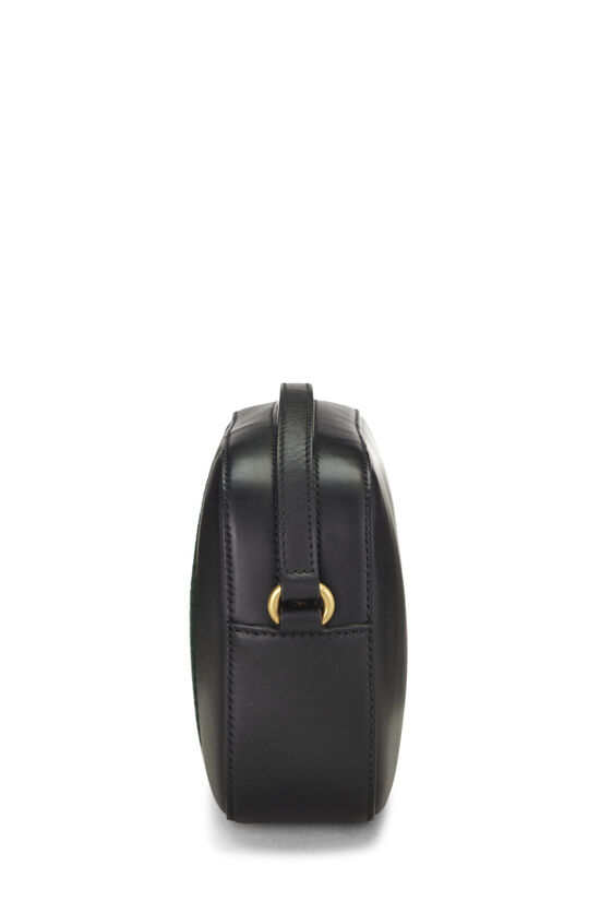 Black Leather Webby Shoulder Bag Small, , large image number 2