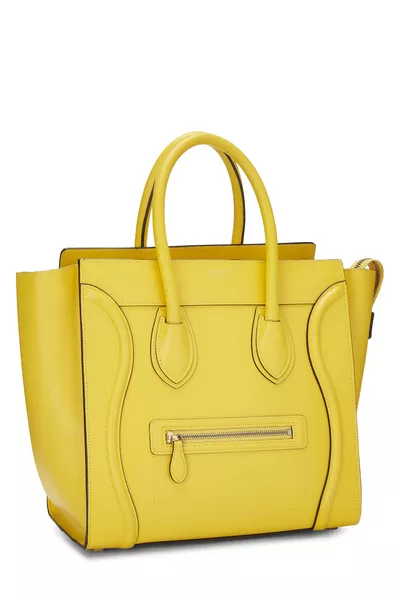 Yellow Smooth Calfskin Luggage Mini, , large