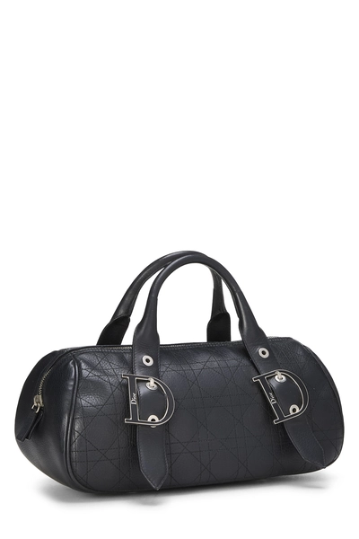 Black Calfskin D Buckle Bowling Bag, , large