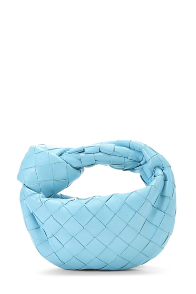 Blue Intrecciato Leather Candy Jodie