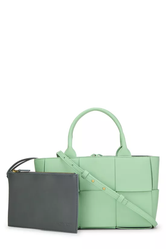 Green Calfskin Maxi Intrecciato Arco Tote Mini, , large image number 3