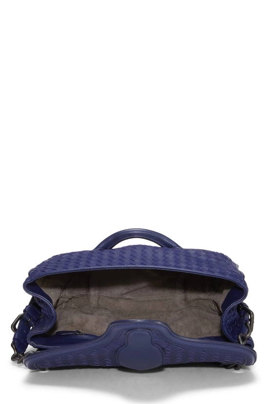 Purple Intrecciato Leather Rialto Shoulder Bag, , large image number 5