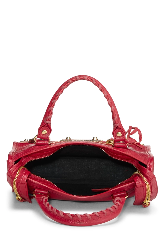 Red Chevre Metallic Edge Classic City Bag Mini, , large image number 5