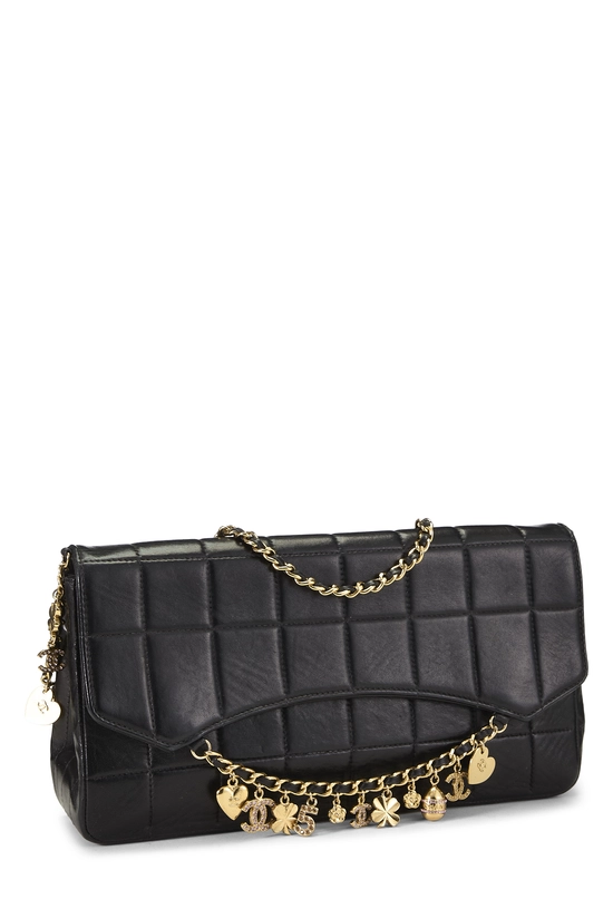 Black Lambskin Chocolate Bar Charms Shoulder Bag, , large image number 1