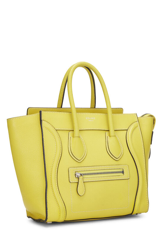 Yellow Drummed Calfskin Luggage Micro, , large image number 1