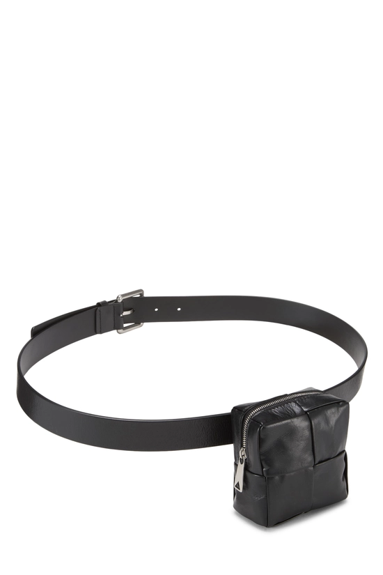 Black Maxi Intrecciato Cassette Belt Bag 100, , large image number 1