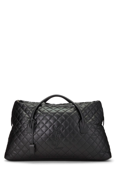 YSL Black Calfskin ES Giant Travel Bag