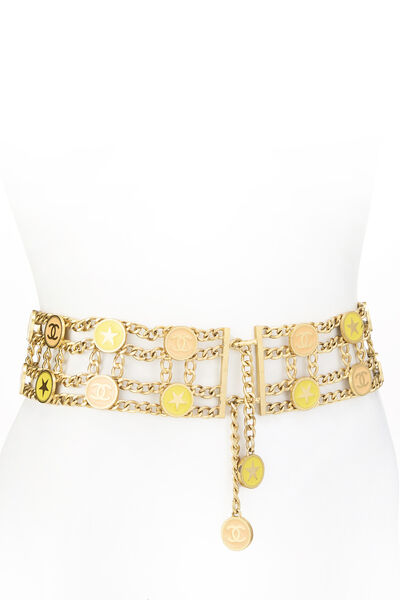 Gold Coin Chain Belt, , large