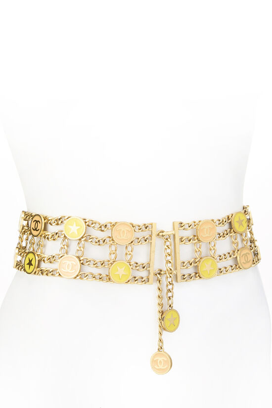 Gold Coin Chain Belt, , large image number 1