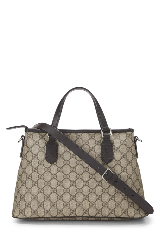 Brown GG Supreme Canvas Zip Tote, , large image number 3
