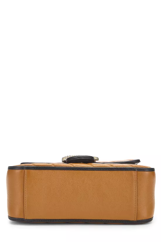 Orange Leather GG Marmont Top Handle Bag Mini, , large image number 4