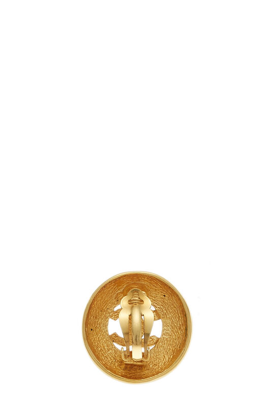Chanel Gold 'CC' Sunburst Earrings Q6JANO17DB046