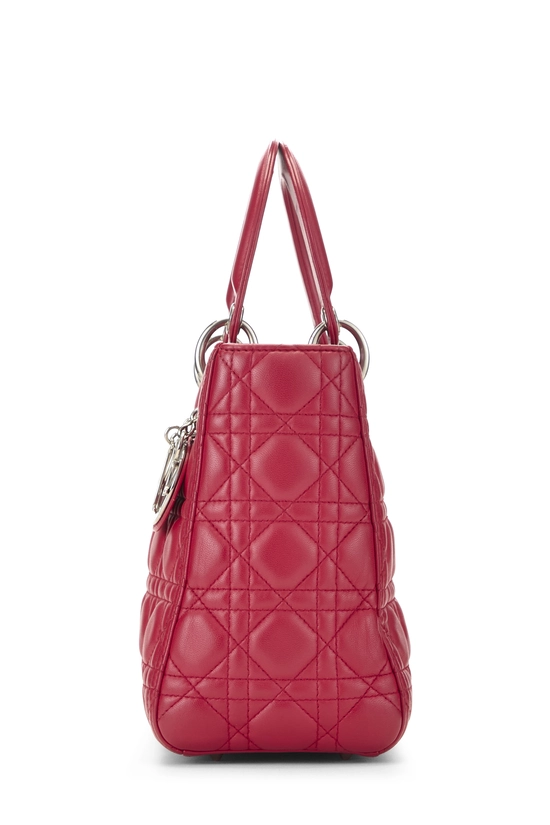 Red Cannage Quilted Lambskin Lady Dior Medium, , large image number 2