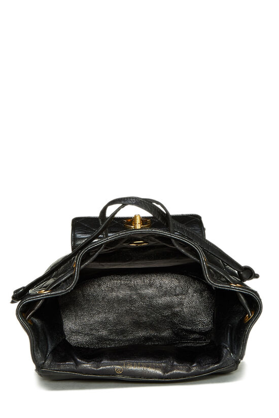 Black Quilted Lambskin Backpack Medium, , large image number 5
