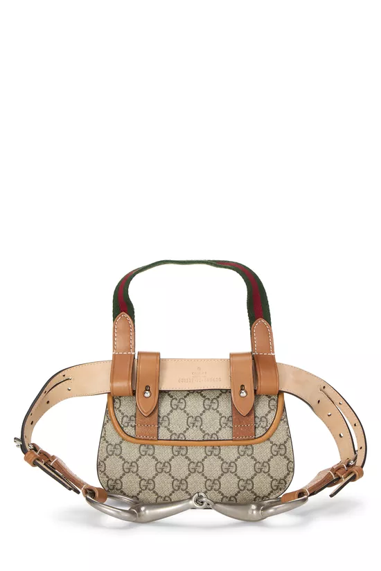 Brown GG Supreme Canvas 1947 Bamboo Belt Bag 75, , large image number 3