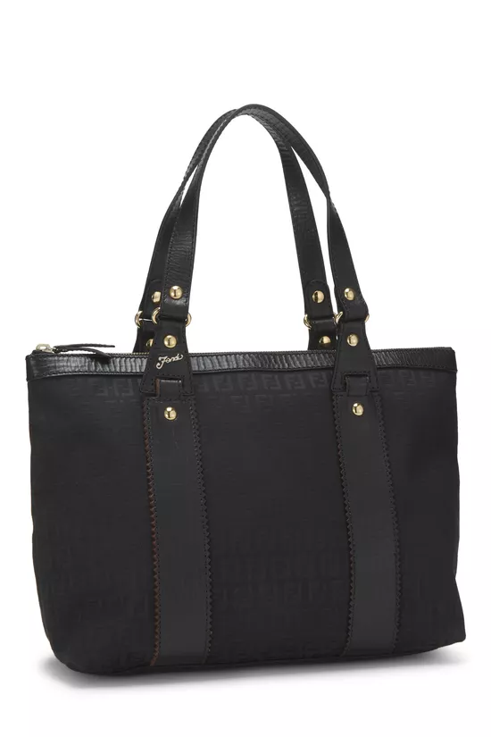 Black Zucchino Canvas Zip Tote Medium, , large image number 1