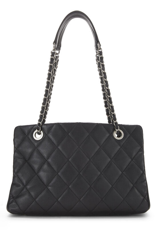 Black Quilted Caviar Timeless 'CC' Tote Small, , large image number 3