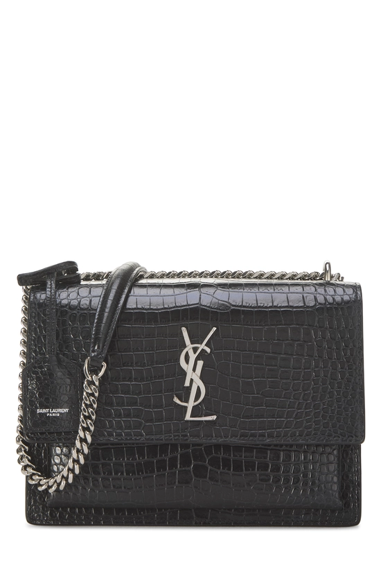 Black Embossed Leather Sunset Medium, , large image number 0