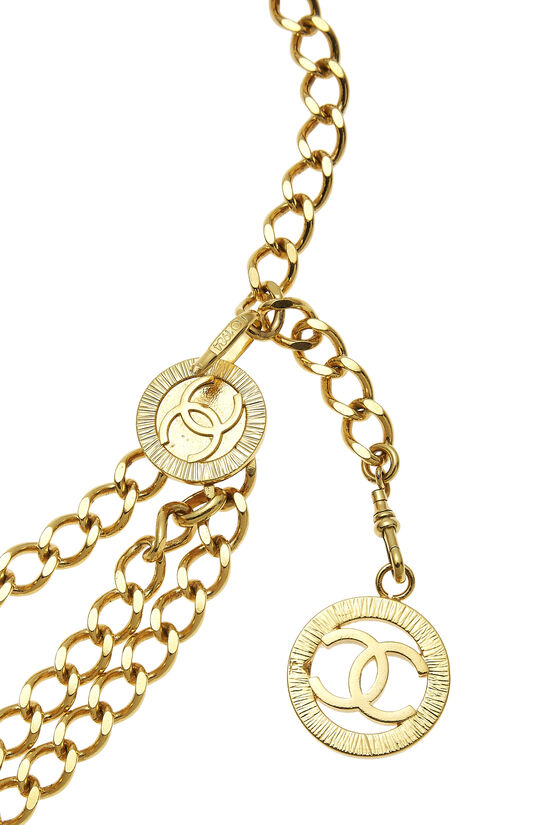 Gold 'CC' Chain Belt 3, , large image number 1