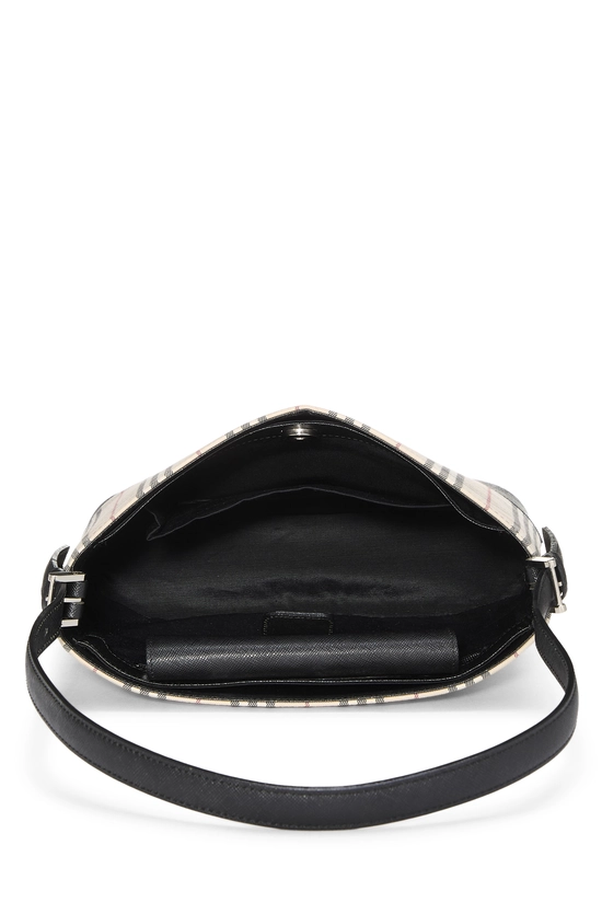 Black Check Jacquard Bucket Shoulder Bag Small, , large image number 5