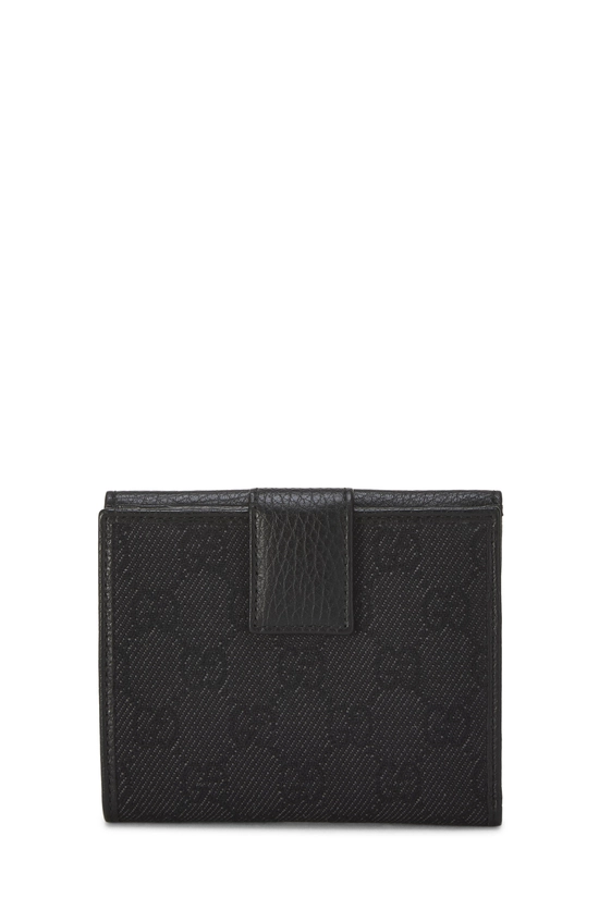 Black GG Denim Compact Wallet, , large image number 2