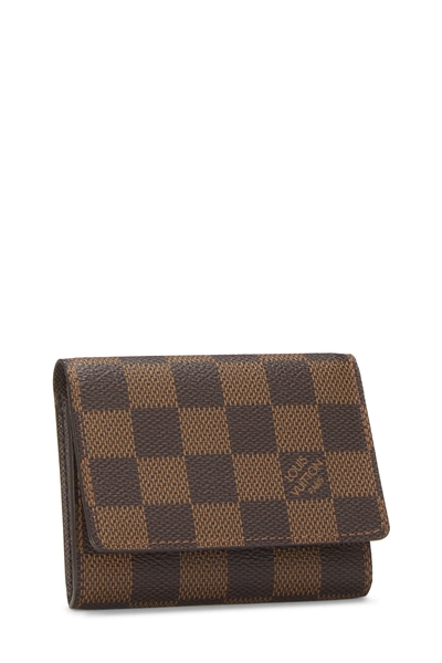 Damier Ebene Canvas Business Card Holder , , large