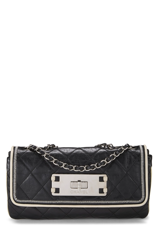 Black Lambskin Mademoiselle Twist Flap Bag, , large image number 0