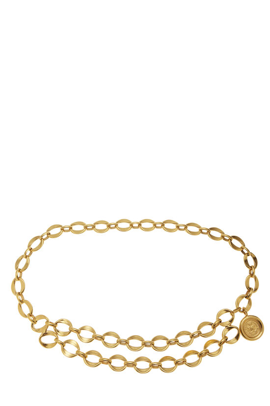 Gold 'CC' Chain Belt 2, , large image number 0