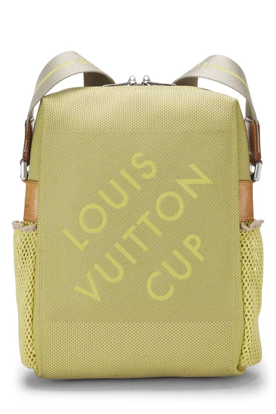 LOUIS VUITTON CUP イエロー Pre-Owned Limited Edition LV Cup Jaune Green Damier Geant