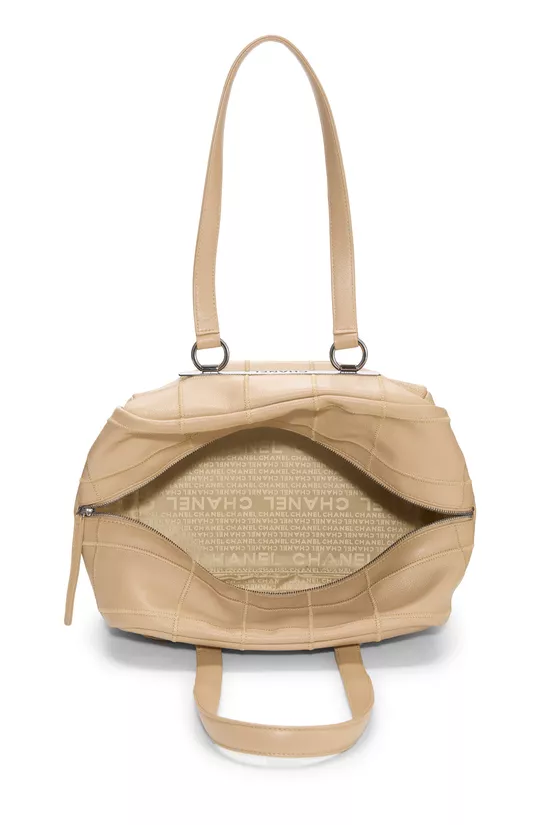 Beige Soft Caviar Chocolate Bar Shoulder Bag, , large image number 5