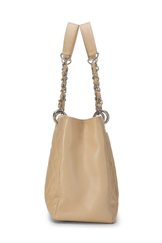 Beige Quilted Caviar Grand Shopping Tote (GST), , large image number 2