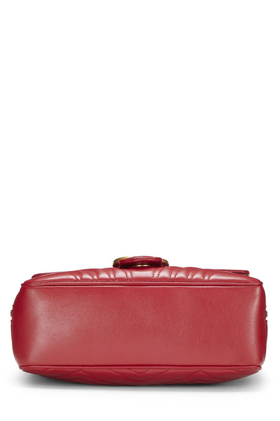 Red Leather GG Marmont Top Handle Shoulder Bag , , large image number 7