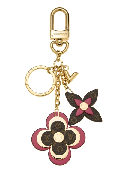 Gold & Multicolor Blooming Flowers Bag Charm
