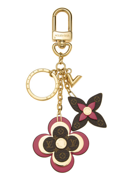 Gold & Multicolor Blooming Flowers Bag Charm