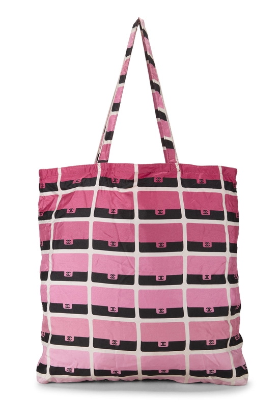 Pink Nylon Foldable Tote, , large image number 3